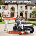 thumbnail image 3 of 24V 2 Seater Ride on Cars for Big Kids, Licensed Ford Bronco Raptor Powered Ride on Toy Truck with Remote Control, Spring Suspension, Bluetooth, LED Light, Electric Car for Kids 3-8 Boys Girls, White, 3 of 8