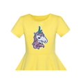 thumbnail image 4 of Robe Fille Coton Jaune Unicorn à Paillettes Manches Courtes Décontractée 4 Ans, 4 of 6
