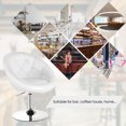thumbnail image 4 of Patiojoy Modern Swivel Bar Stools Height Adjustable Round Tufted Back Accent Chair White, 4 of 10