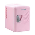 thumbnail image 1 of 4L/6Can Mini Fridge，Portable Skincare Refrigerator, Small Cooler, Retro Design, Wave Patterns, 1 of 6