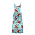 thumbnail image 4 of Ovzne Robes d'Été pour Femmes 2025 Robe Femmes Robes d'Été pour Femmes Imprimé Sans Manches Col Rond Robe Décontractée Longues Robes Grande Taille Robe Maxi Imprimée Liquidation, 4 of 5