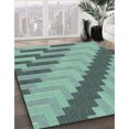 thumbnail image 3 of Ahgly Company Machine Washable Indoor Square Transitional Hazel Green Area Rugs, 7' Square, 3 of 7