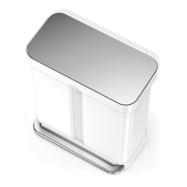 Simplehuman 58 Liter Rectangular Dual Compartment Recycling Step