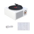 thumbnail image 1 of Turntable Universal Multicolor Wireless Speaker Stereo Sound Wireless Box Charging Record Player Home Studio Desktop Hotel Shop White, 1 of 8