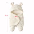 thumbnail image 3 of Newborn Baby Winter Fleece Warm Sleeping Bag Cotton Pure Color Swaddle Wrap Blanket, 3 of 5