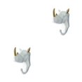 thumbnail image 2 of Wweixi Coat Hooks Easy To Install And Wide Application For Added In Daily Life White gold (rhino) 2Set, 2 of 6