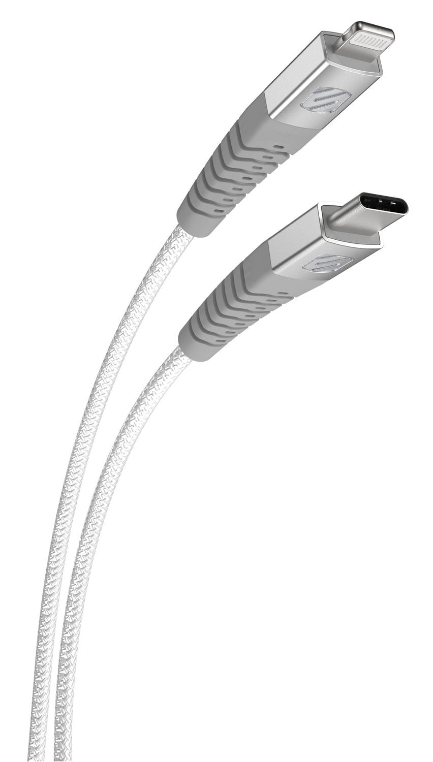 Scosche HDCi4B8WT-SP Stikeline Heavy Duty USB-C to Lightning Power Delivery Charging Cable