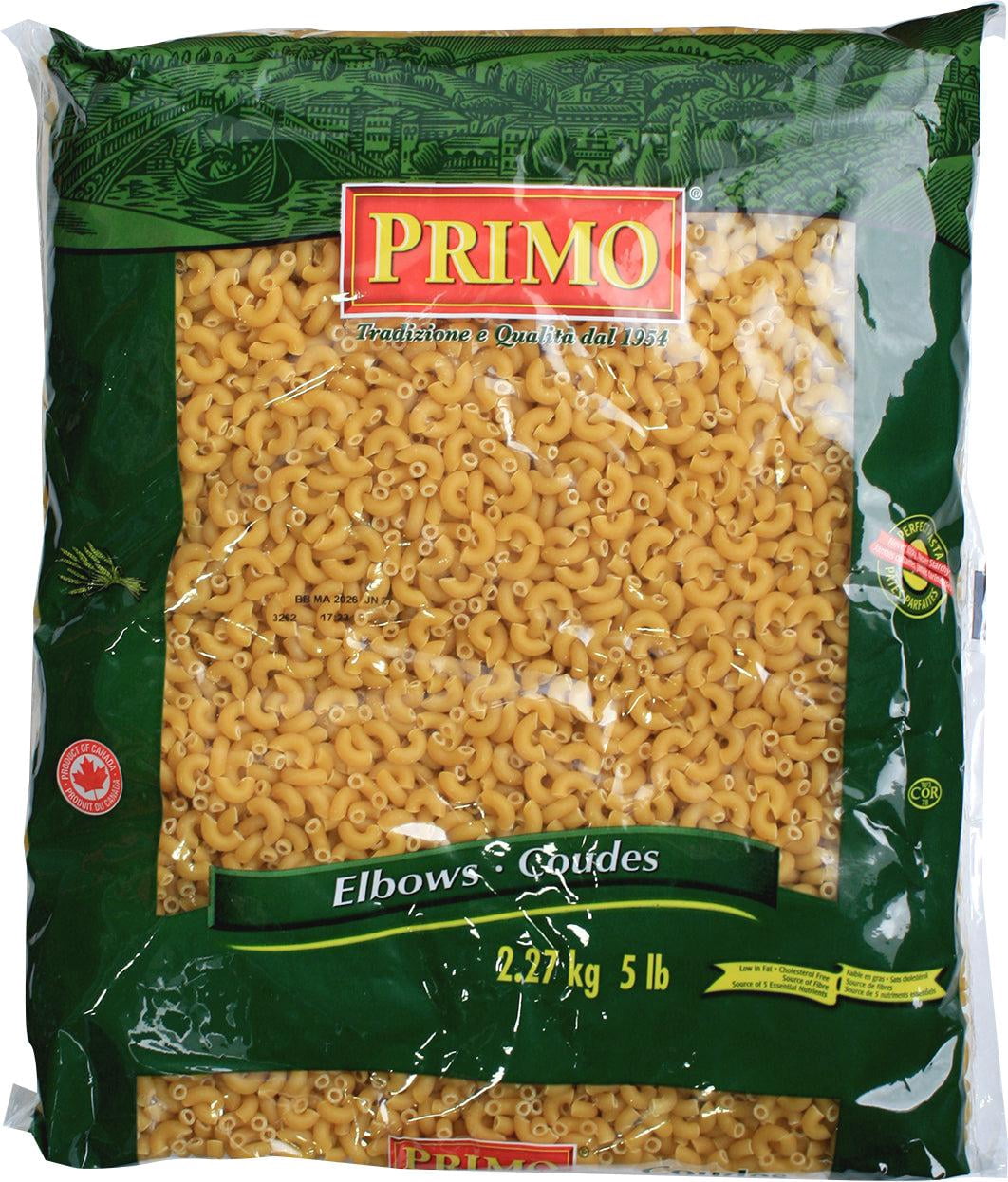 Unico/Primo - Pasta - Elbows - 1ct - 5lb - Premium Durum Semolina Macaroni for Versatile Family Meals and Catering (1ct)