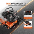 thumbnail image 4 of KFFKFF 6.5HP Plate Compactor, 196CC Gasoline Motor, 4200 lbs Vibratory Soil Compaction Device, 22.1x15.9 in Plate Power Bouncing Jack Tamper, 5600 VPM Ground Compactor for Sidewalks, Asphalt, 4 of 9