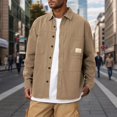 thumbnail image 2 of Men's Loose Fit Casual Work Jacket With A Shirt Style Design Long Sleeved For Spring And Autumn Wear, 2 of 5