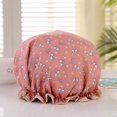 thumbnail image 1 of Bonnet de Douche, Bonnets de Douche pour Femmes, Bonnet de Douche à Double Couche Imperméable Protection des Cheveux Bonnets de Douche en EVA Réutilisables, 1 of 5