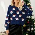 thumbnail image 1 of TIMIFIS Uglys Christmas Sweaters pour Femmes Automne Manches Longues Chandail à Col Rond Imprimé Père Noël Hauts Décontractés d'Hiver Chandail Extensible, 1 of 5