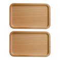 thumbnail image 1 of 2Pcs Wooden Tray Solid Wood Serving Tray Bathroom Tray Rectangle Small Platter Tea Tray Coffee Table Tray, 1 of 5