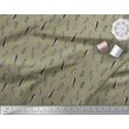 thumbnail image 2 of Soimoi Green Modal Satin Fabric Artistic Leaves Decor Fabric Printed Yard 42 Inch Wide, 2 of 3