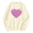 thumbnail image 4 of Mode Femme Décontractée Couleur Unie Ample Manches Longues Imprimé Lettre Col Rond Chandail à Capuchon 2t Fermeture à Glissière Chandail à Capuchon Fille Chandail à Capuchon Deux Pièces Robe Chandail Français Doublée Veste Femme Décontractée Chaude Hauts Femme, 4 of 4