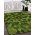 thumbnail image 3 of Ahgly Tapis d'Intérieur Lavable en Machine Carré Transitionnel Vert Lime Foncé, 4 Pieds Carré, 3 of 7