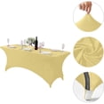 thumbnail image 2 of Stretchable Polyester Rectangle Table Cover for Outdoor Events – Elastic Fitted Design for Parties Weddings Banquets and Gatherings – Table Protector, 2 of 7