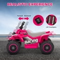 thumbnail image 4 of Qaba 6V Kids ATV Quad, 4 Wheeler Electric Ride on Car w/ Headlights, Pink, 4 of 10