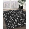 thumbnail image 3 of Ahgly Company Tapis d'Intérieur Lavables en Machine, Rectangle Transitionnel de Nuit, Noir, 6' x 9', 3 of 7