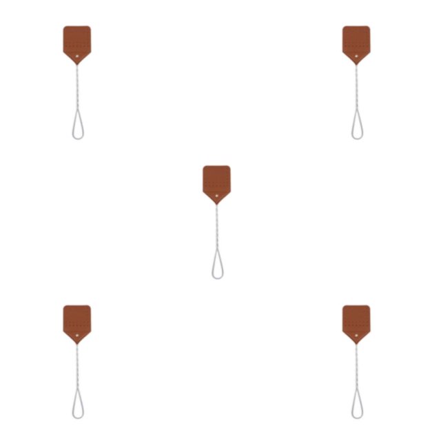 Transemion 1/2/3/5 Effective And Portable Fly Swatter For Outdoor Activities Iron Wire Is Sturdy And Durable brown 5PCS