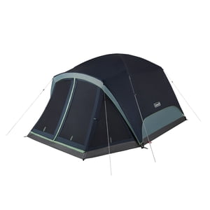 Coleman Skydome 6-Person Tente de camping avec salle d'écran pour le camping familial, étanche, facile 5-Minute Mise en place WeatherTec Système, Nuits bleues