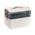 thumbnail image 2 of Milaget Portable Medical Box Elegant Emergency Storage Box for Car Family Use Travel 3 Layer, 2 of 8