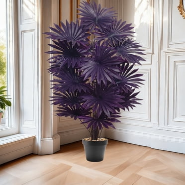 DIANWUDG Artificial Potted Plants 33inch 24 Leaves PVC Fake Tropical Plants Realistic Faux Plants for Home Office House Desk Shelf Living Room Kitchen Decoration