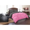 thumbnail image 2 of Super Soft Goose Down 3pc REVERSIBLE Alternative Comforter, KING, Pink/Gray, 2 of 3