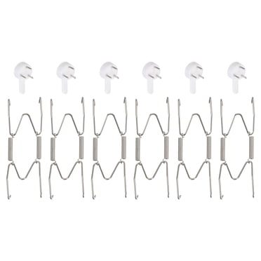 Unique Bargains 6Pack Plate Hanger, 4/5 Inch Stainless Steel Invisible Wall Plate Hangers for Decorative Plates, Silver