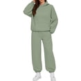 thumbnail image 1 of sageysalite Ensembles de Survêtements pour Femmes Col Rond Chandail à Enfiler Manches Longues Ensembles 2 Pcs Décontractés Entraînement Course Jogger Ports Tenues d'Automne, 1 of 6