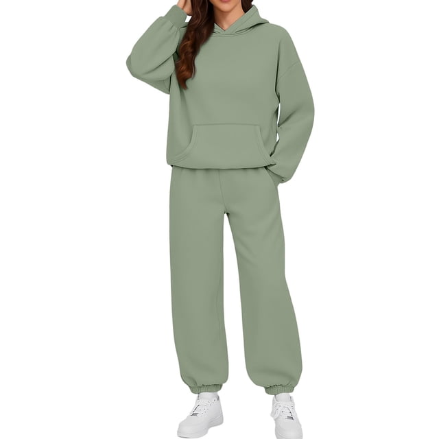 sageysalite Ensembles de Survêtements pour Femmes Col Rond Chandail à Enfiler Manches Longues Ensembles 2 Pcs Décontractés Entraînement Course Jogger Ports Tenues d'Automne
