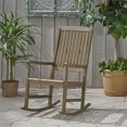 thumbnail image 3 of Noble House Arcadia Outdoor Acacia Wood Rocking Chair in Gray, 3 of 13