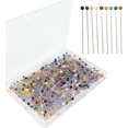 thumbnail image 1 of Sewing Pins, Straight Quilting Pins With Pearlized Heads, Jewelry Diy, Craft Projects, Stainless Steel, Multicolor Glass Heads, Widely Applied, Unique Process Ensures Not Easy To Rust, 1 of 6