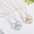 thumbnail image 3 of Women Charm Splice Heart Pendant Necklace Fashion Best Friend Letters Necklaces, 3 of 6
