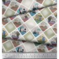 thumbnail image 3 of Soimoi Satin Silk Fabric Frame,Jug & Flower Pot Patchwork Fabric Prints by Yard 42 Inch Wide, 3 of 3