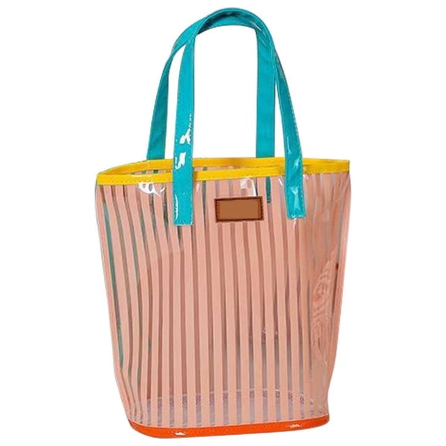 Sac Fourre-Tout en PVC Transparent pour Maquillage et Toilette avec Poignée, Imperméable, Polyvalent pour les Voyages et l'Usage Quotidien