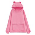 thumbnail image 1 of Sweat à Capuche Frog Mignon pour Femmes, Fermeture Éclair, Tunique Décontractée Ample, Costume Mignon avec Poches, 1 of 6
