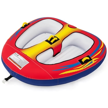 Costway Towable Tube for Boating 1 or 2 Person Inflatable Boat Tube for Youth & Adult