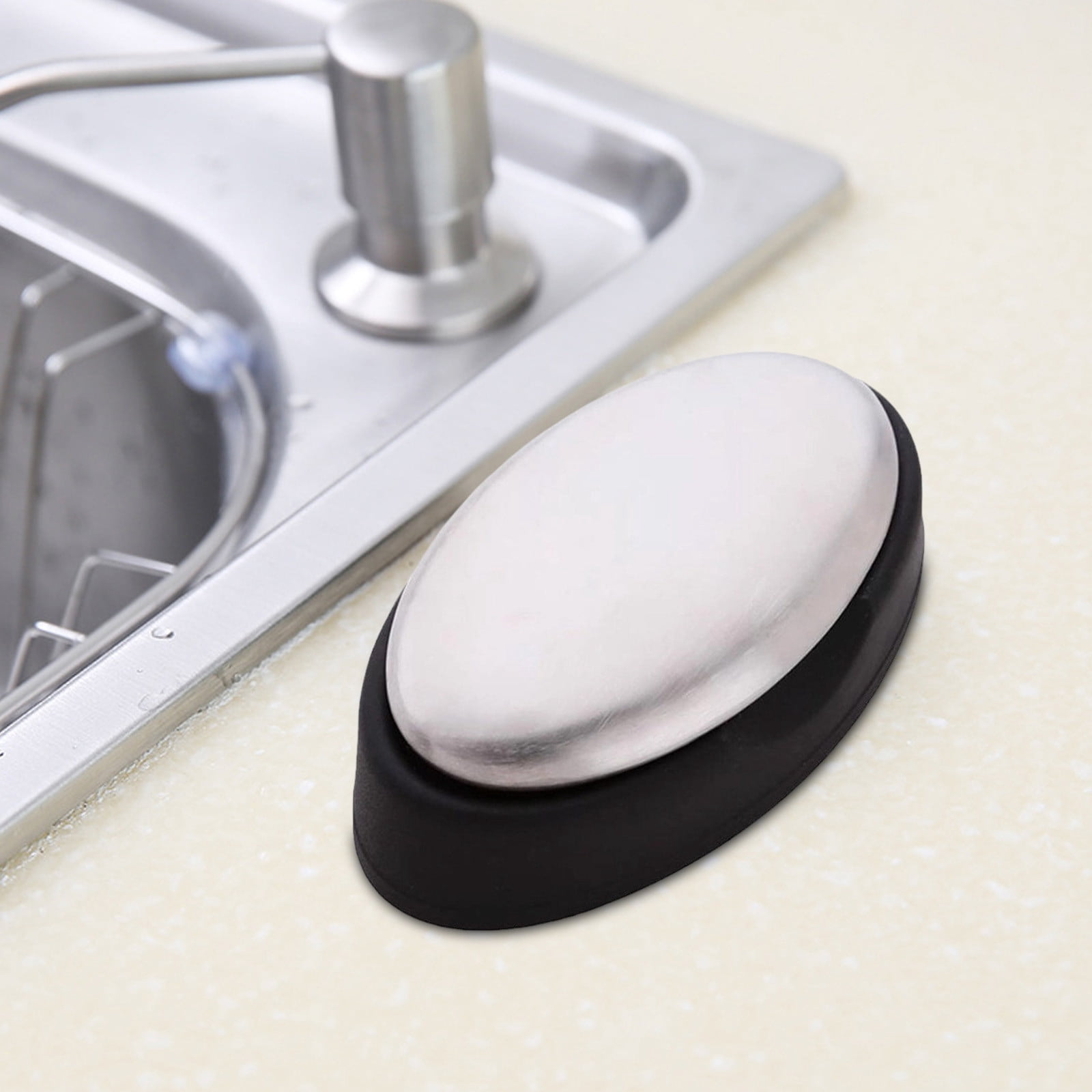 ZZkhGO Stainless Steel Soap for Odor Removal, Reusable Metal Soap for Fishy Smell Hands, Kitchen Stainless Steel Hand Soap Cleaner for Utensils Sink