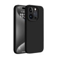 thumbnail image 1 of Case for iPhone 15 Pro Liquid Silicone Case, Triple-Layers Soft PC Gel Rubber Shockproof Anti-Dust Cover, Upgrade Camera Protection Scratch Resistant Slim Phone Case for iPhone 15 Pro, Black, 1 of 10