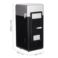 thumbnail image 4 of Compact Refrigerator, Built-in LED Light Small Refrigerator, 3.2x3.4x7.6inch For Office Car, 4 of 8
