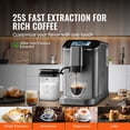 thumbnail image 2 of KFFKFF Fully Automatic Espresso Machine - with Automatic Milk Frother, 20 Bar Super-Automatic Cappuccino Latte Machine with TFT Touch Screen, Grinder, 15 Grinding Levels, 2 of 9