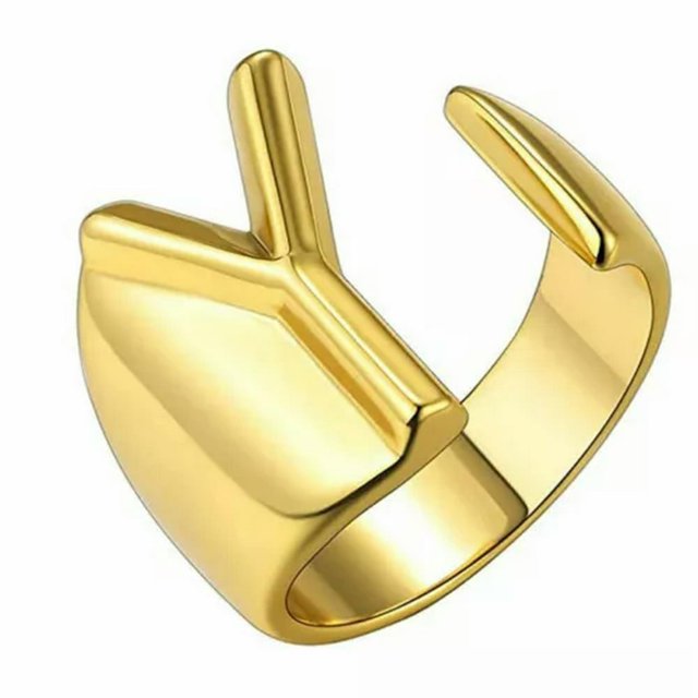 CUITING Fashion Adjustable Initial Alphabet Letter A-Z Ring Finger Rings Women Jewellery-Silver C