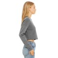 thumbnail image 3 of Bella Plus Canvas B53205077 Womens Cropped Crew Fleece, Deep Heather - 2XL, 3 of 3