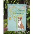 thumbnail image 3 of Carolines Treasures BB7582GF Welcome Friends Flashy Fawn Boxer Flag - Garden Size, 3 of 3