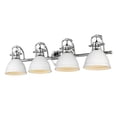 thumbnail image 1 of Golden Lighting 3602-BA4 CH-WHT Duncan 4 Light Bath Vanity, Chrome, 1 of 1
