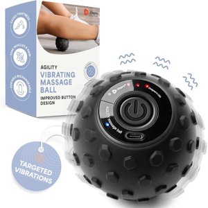 LifePro Agility Vibrating Balle de massage - 4-Speed Rouleaux d'arachide pour la récupération musculaire, mobilité & Détente - noir