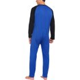 thumbnail image 2 of Sylvamorning Men One-piece Pajama Long Sleeve Round Collar Open Front Nightdres, 2 of 9