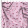 thumbnail image 4 of Soimoi Pink polyester Crepe Fabric Grandiflora Roses Floral Printed Fabric 1 Yard 42 Inch Wide, 4 of 5