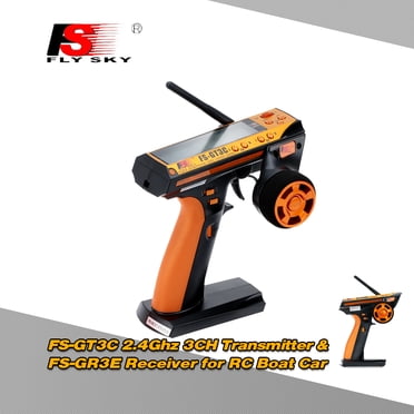 Flysky FS-GT3C Télécommande 2,4 GHz 3 Canaux Émetteur LCD avec Récepteur FS-GR3E pour Voiture RC Bateau